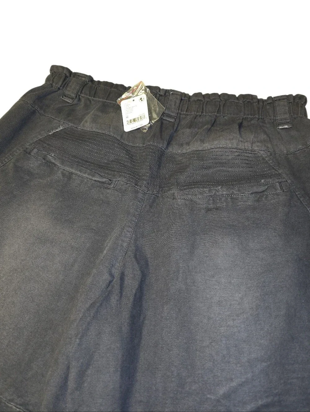 NWT Free People Islands Of Time Utility Shorts In Washed Black Medium
